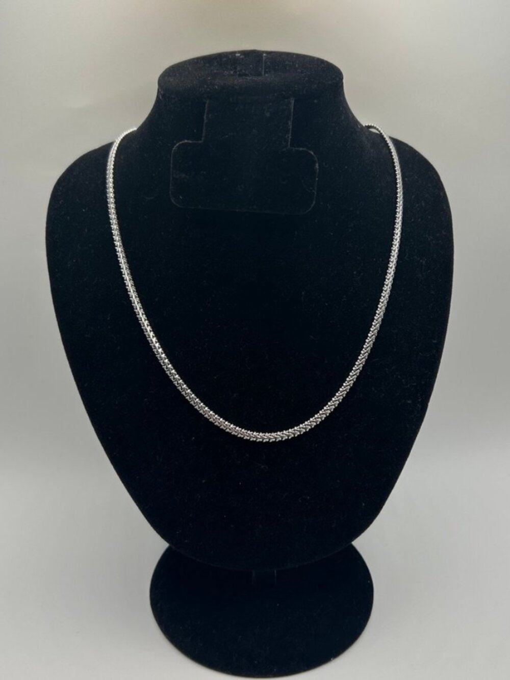 Mens Fishtail Chain Real Silver 22 Inch Plated 4mm Sleek Minimal Waterproof